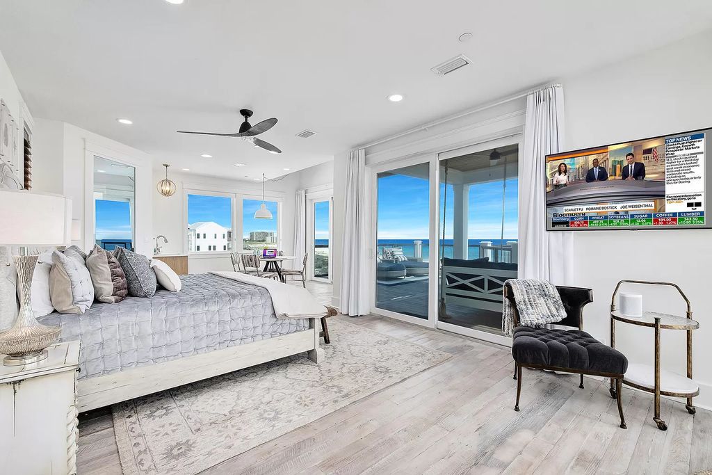 The Inlet Beach Home in Florida is a newly constructed edifice encompasses four floors of masterfully designed living space now available for sale. This home located at 120 Walton Magnolia Ln, Inlet Beach, Florida