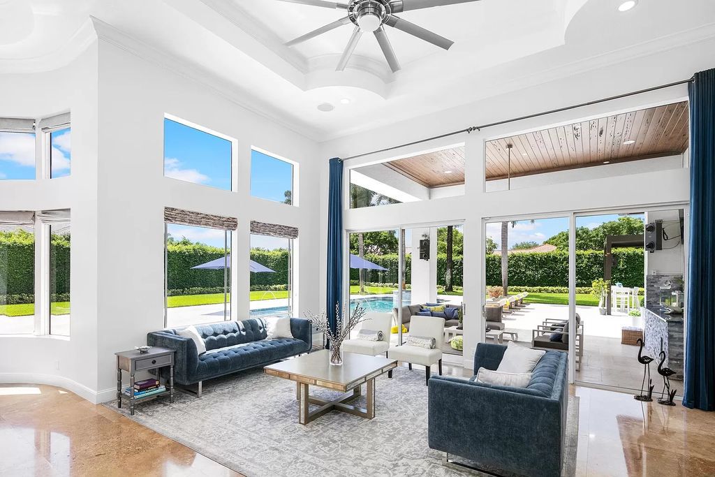 The Home in Boca Raton is a transitionally reimagined and uniquely pristine one+ acre estate in the private gated community now available for sale. This home located at 18350 Long Lake Dr, Boca Raton, Florida