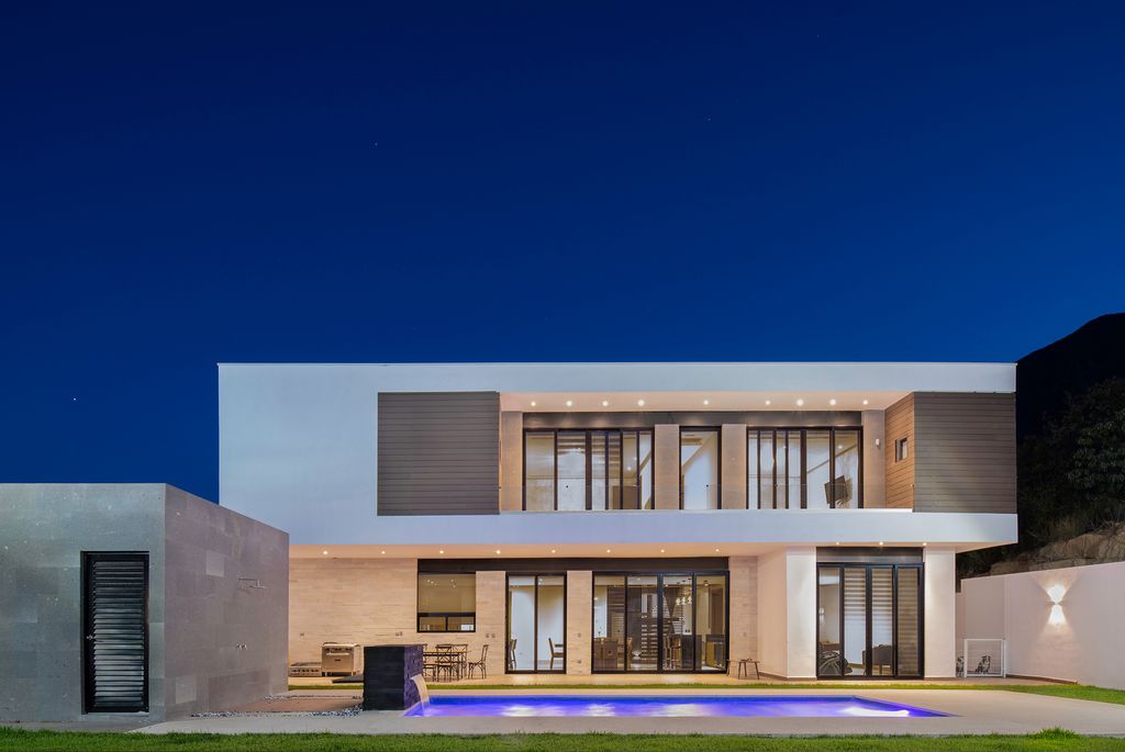 GS House, a Contemporary White Three-story House by Nova Arquitectura