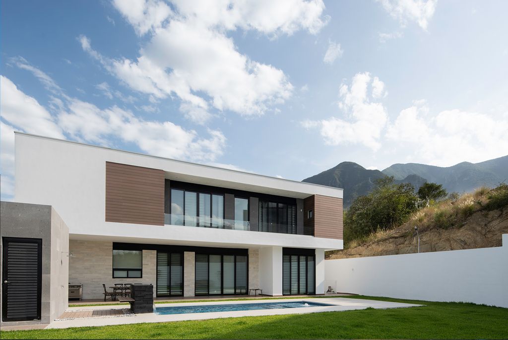 GS House, a Contemporary White Three-story House by Nova Arquitectura