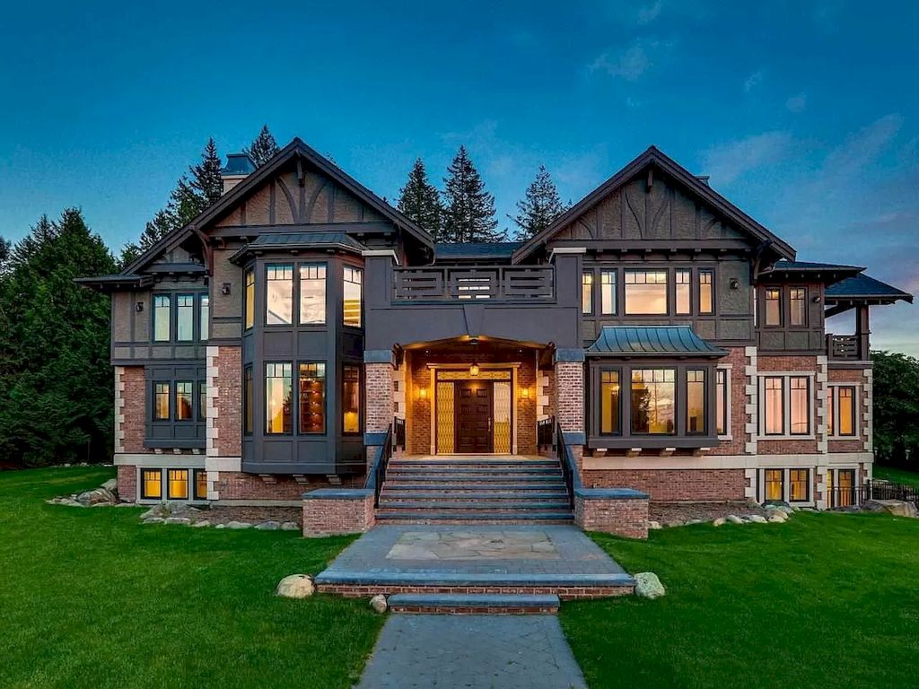 The Impeccable Modern Tudor-Style Mansion in Surrey is a masterpiece designed by well-known WIEDEMANN with Architectural Design now available for sale. This home is located at 16218 29th Ave, Surrey, BC V3Z 9X4, Canada