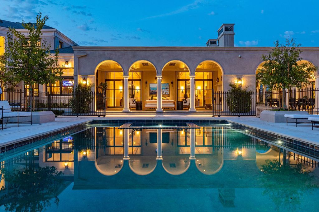 The French Mansion in California is a magnificent modern estate perched in the prestigious double-gated Estates at The Oaks of Calabasas now available for sale. This home located at 25314 Prado De La Felicidad, Calabasas, California
