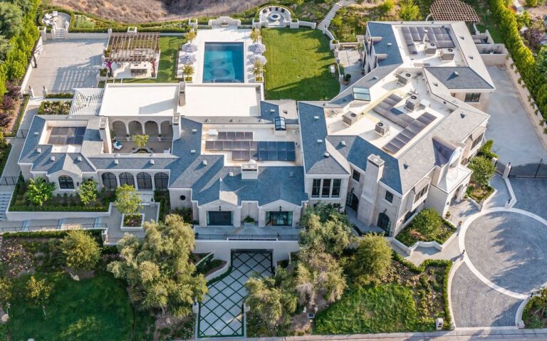 Newly Constructed Magnificent Modern French Mansion in California for Sale at $29,995,000