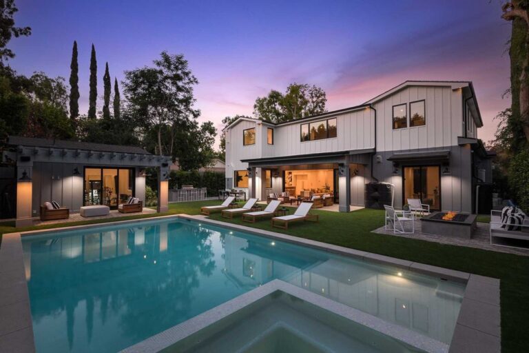 Stunning Newly Constructed Gated Modern Farmhouse in Studio City for Sale at $4,699,900