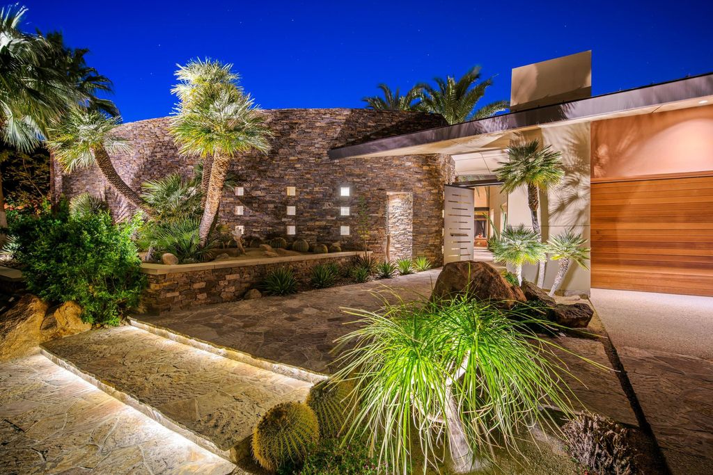 The Home in Rancho Mirage is a hillside estate with views of the Coachella Valley desert - One of the finest homes Mirada Estates now available for sale. This home located at 55 Granite Ridge Rd, Rancho Mirage, California