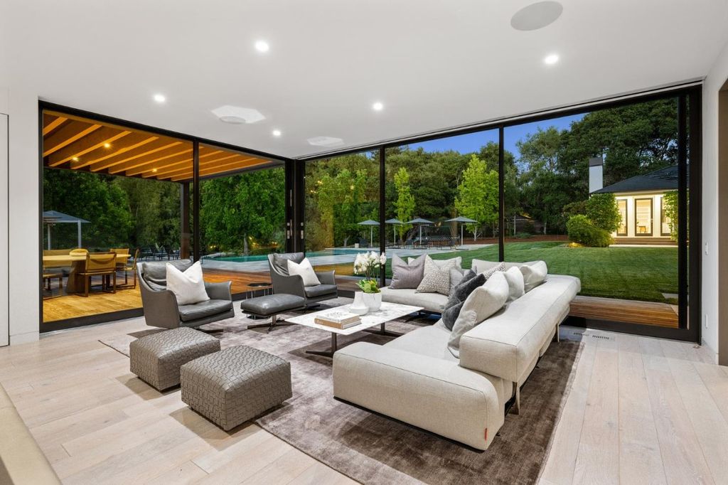 The Home in Woodside is a stunning renovation on a Premier Private Lane. Surrounded by almost 3 acres of magnificent grounds now available for sale. This home located at 40 Why Worry Ln, Woodside, California