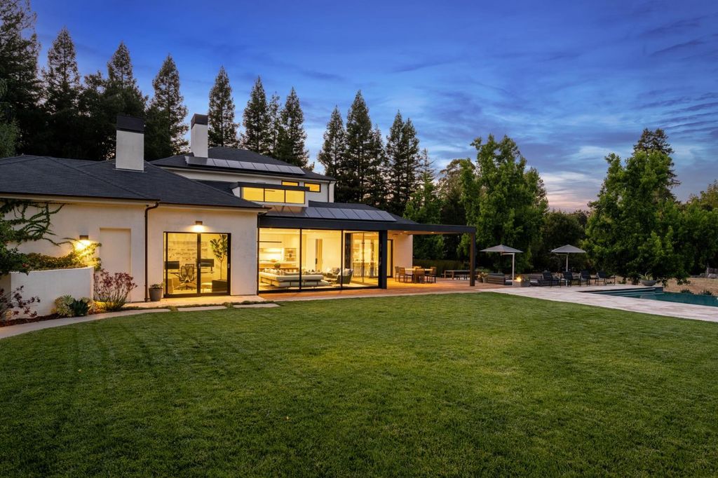 The Home in Woodside is a stunning renovation on a Premier Private Lane. Surrounded by almost 3 acres of magnificent grounds now available for sale. This home located at 40 Why Worry Ln, Woodside, California