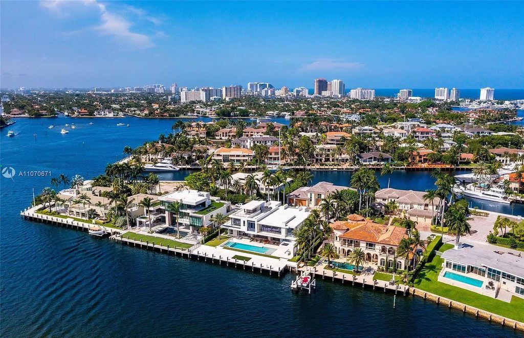 The Mansion in Fort Lauderdale is a luxurious masterpiece features vast Intracoastal views and generous entertaining spaces now available for sale. This home located at 2412 Laguna Dr, Fort Lauderdale, Florida