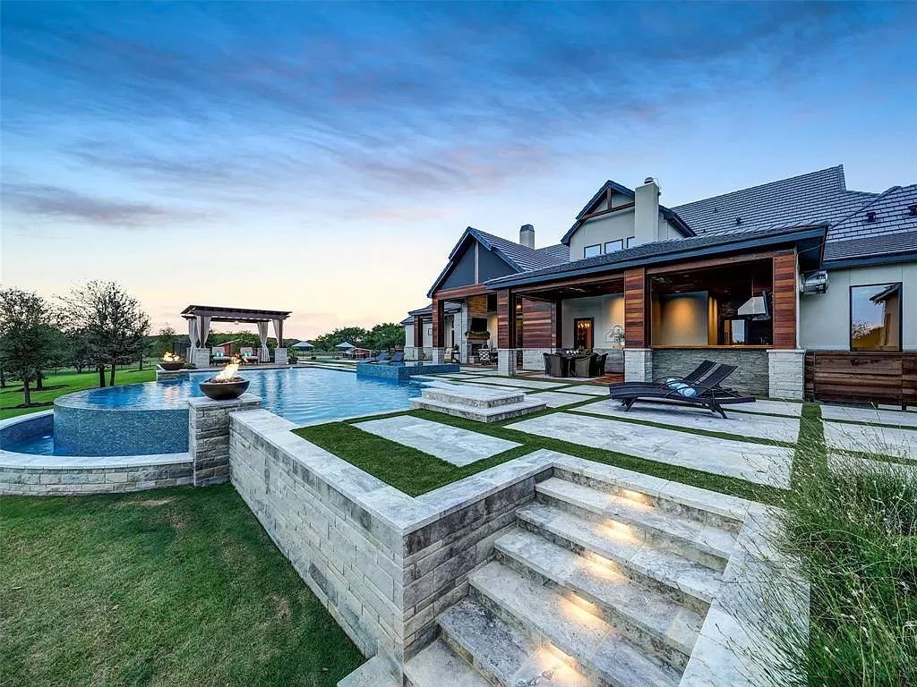 The Texas Modern Home is a stunning Southlake estate on 6+ acres lot has full amenities for entertaining and living now available for sale. This home located at 245 E Bob Jones Rd, Southlake, Texas