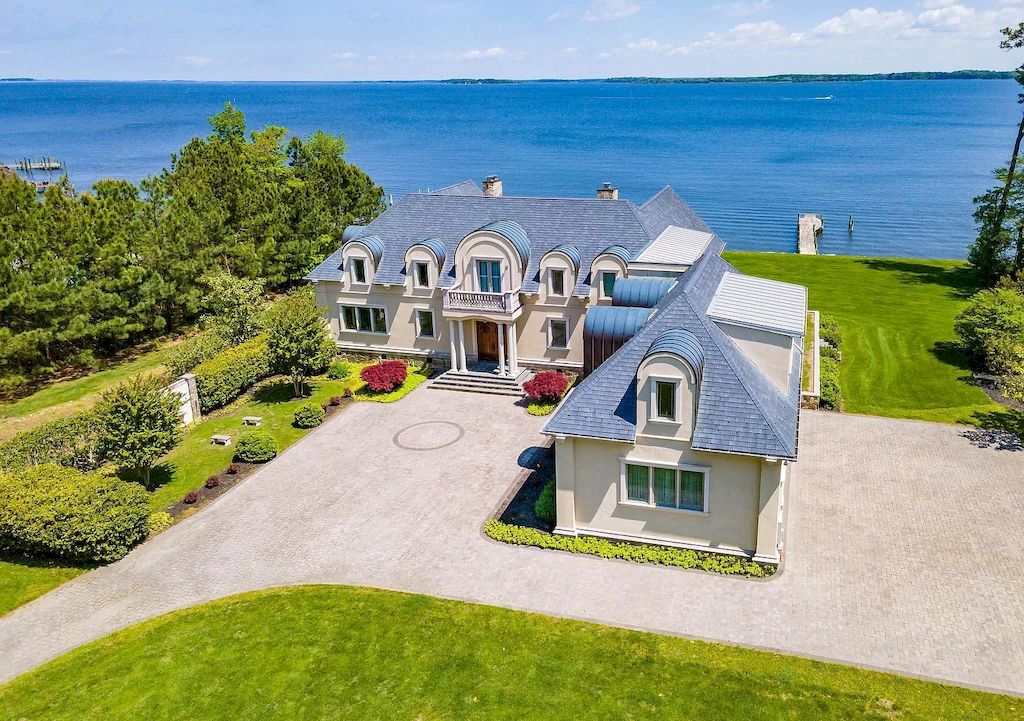 Spectacular French Country Style House by the Miles River, Maryland Hits Market for $3,495,000