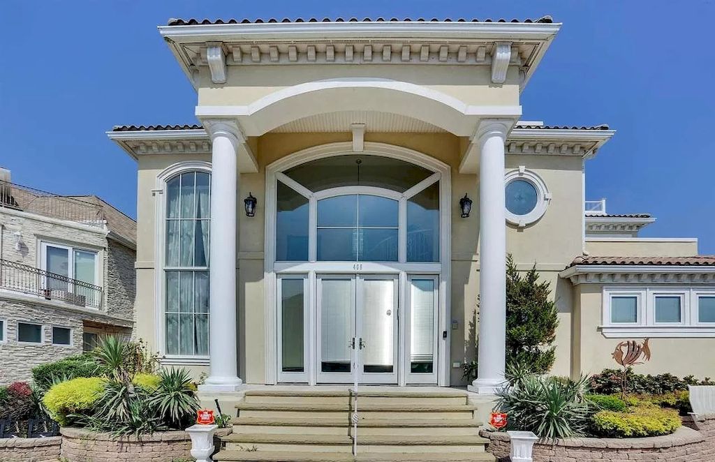 New Jersey Lovely Beige Home Just a Couple of Steps to the Ocean Offered at $3,700,000