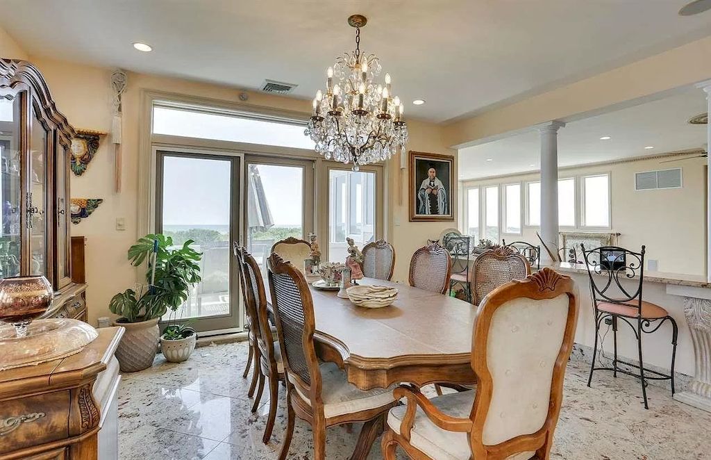New Jersey Lovely Beige Home Just a Couple of Steps to the Ocean Offered at $3,700,000
