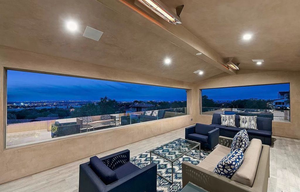 The Home in San Diego is a Santa Barbara design custom view estate with ultra contemporary interior situated high atop Doug Hill now available for sale. This home located at 8191 Doug Hl, San Diego, California