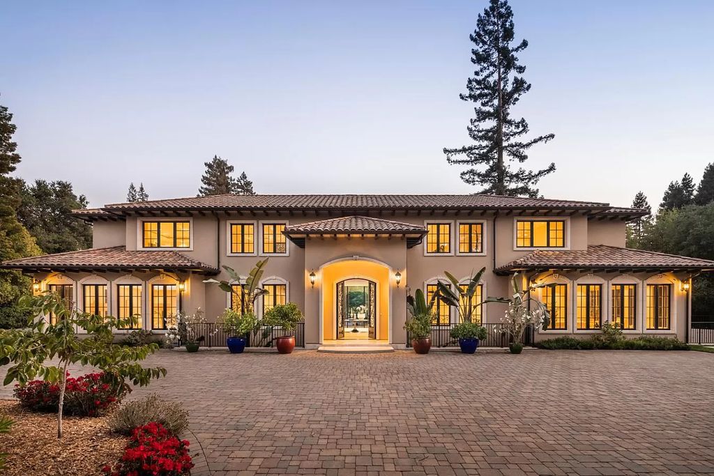 The Mansion in Atherton is a peaceful and grand Mediterranean Estate situated on a 1.24 acre gated and artfully landscaped parcel now available for sale.