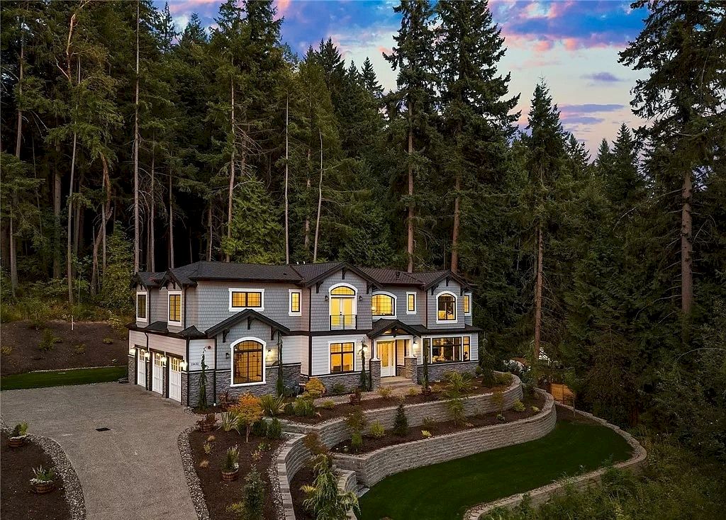 The Hollywood Hill Estate is a stunning brand new construction view home available for sale. This home is located at 15631 NE 167th Pl, Woodinville, Washington