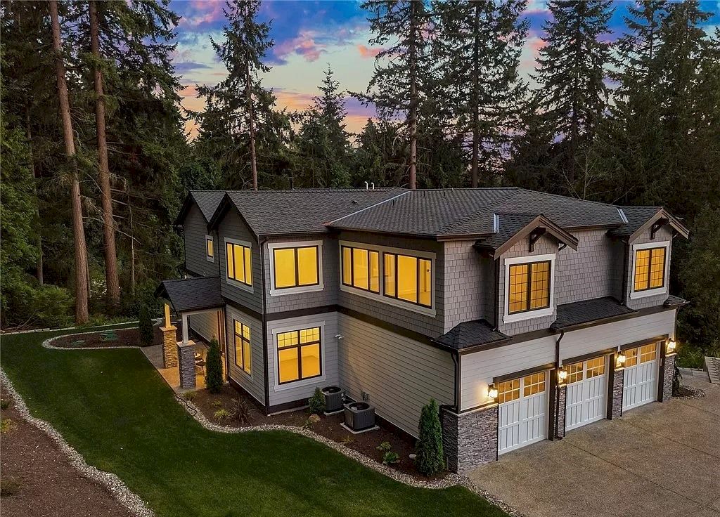 The Hollywood Hill Estate is a stunning brand new construction view home available for sale. This home is located at 15631 NE 167th Pl, Woodinville, Washington