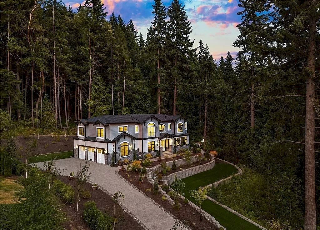 The Hollywood Hill Estate is a stunning brand new construction view home available for sale. This home is located at 15631 NE 167th Pl, Woodinville, Washington