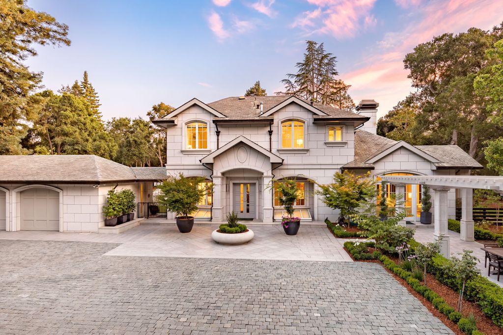 The Villa in Atherton is a stunning estate with over 11,000 sf of living space appointed with fine hardwoods and marble finishes now available for sale. This home located at 65 Selby Ln, Atherton, California