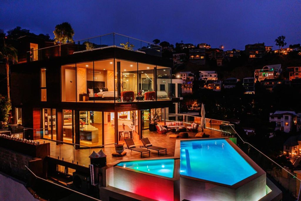 The Hollywood Hills Home is a brand new luxurious property offers a unique architectural, visual and lifestyle experience now available for sale. This home located at 8542 Hollywood Blvd, Los Angeles, California