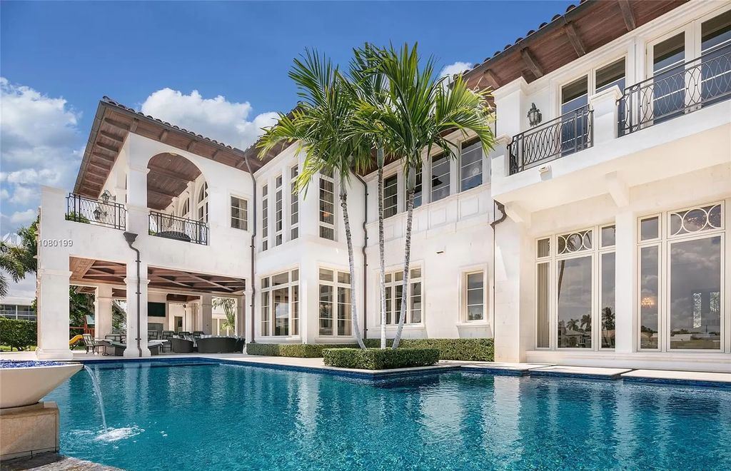 The Boca Raton Mansion is a one of a kind waterfront point lot located in Royal Palm Yacht & Country Club with the ultimate entertaining space now available for sale. This home located at 130 W Coconut Palm Rd, Boca Raton, Florida