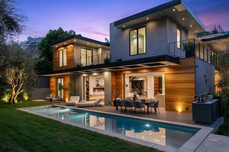 This $8,500,000 Ultra Private Contemporary Home in Los Angeles with Incredible Scale