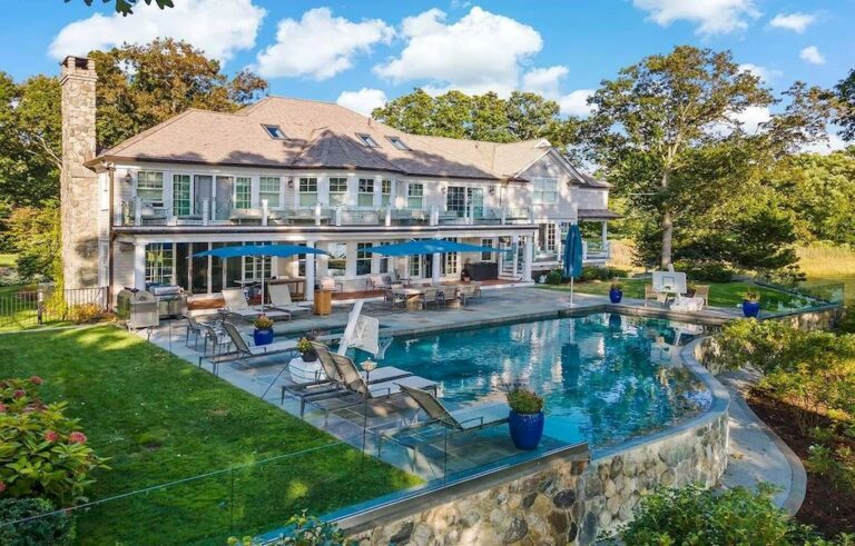 Waterfront Oasis with Breathtaking Views of Holly Pond, Connecticut Listed for $6,400,000