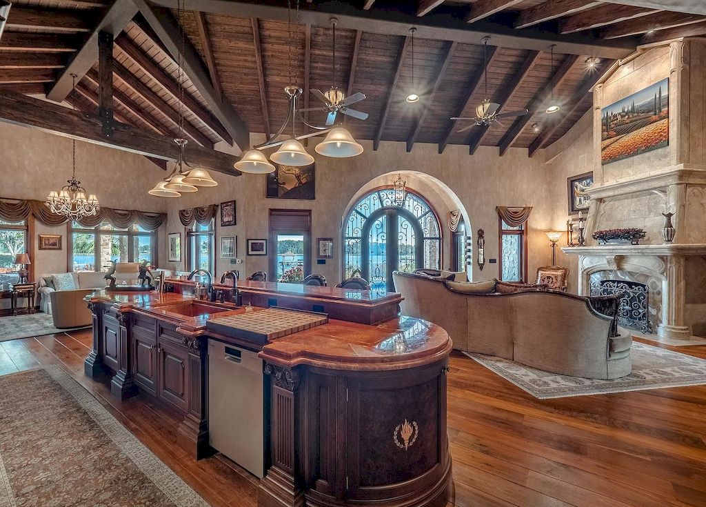 This $4,000,000 Custom Designed Tuscan Estate in North Carolina Offers Impeccable Landscaping and  Incredible Architecture and Design