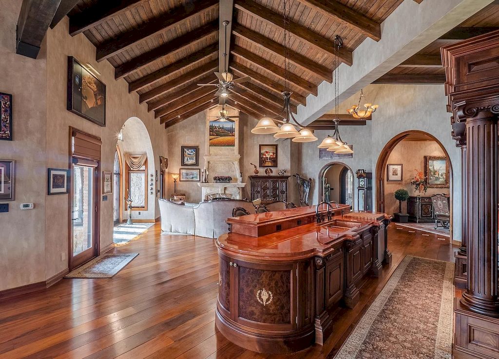 This $4,000,000 Custom Designed Tuscan Estate in North Carolina Offers Impeccable Landscaping and  Incredible Architecture and Design