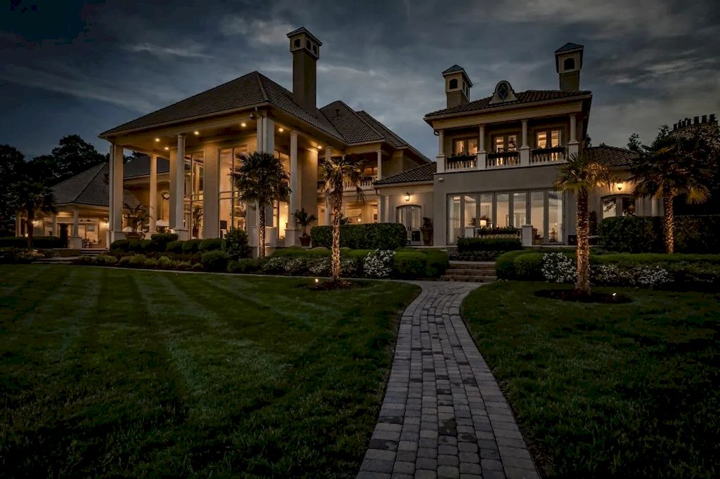 Exquisite Details Used with Finest Materials in this $6,985,000 Exclusive Lakeside Residence in North Carolina
