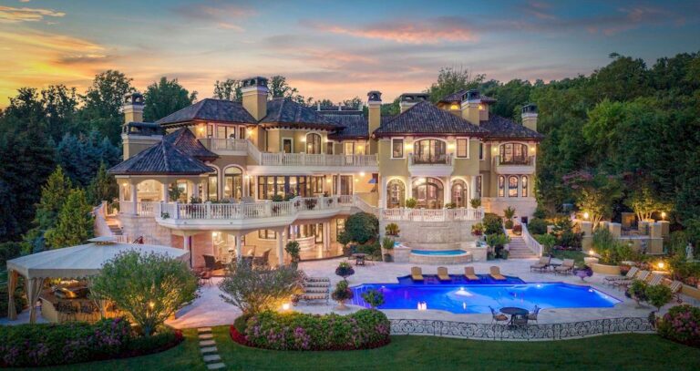 Villa Paradiso: A Spectacular 17,000+ SF Mediterranean Oasis on the Navesink River in New Jersey