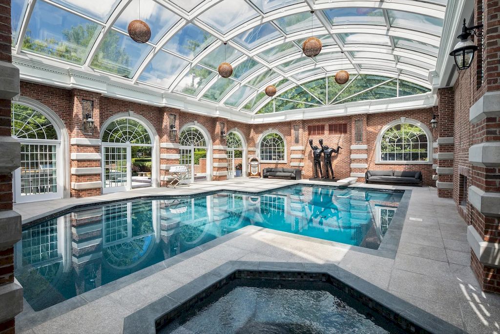 Brick Mansion of Luxury Living Spaces and Endless Recreation World in New Jersey Priced at $9,990,000