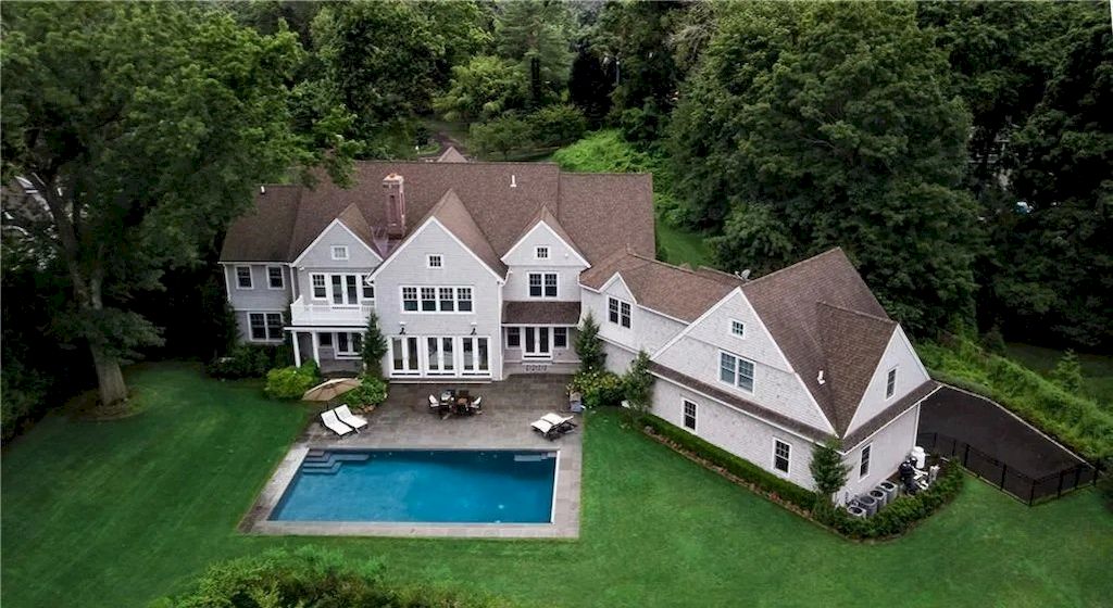 This $5,250,000 Resort Style Retreat Rich in Architectural Details Offers Unsurpassed Quality in Connecticut