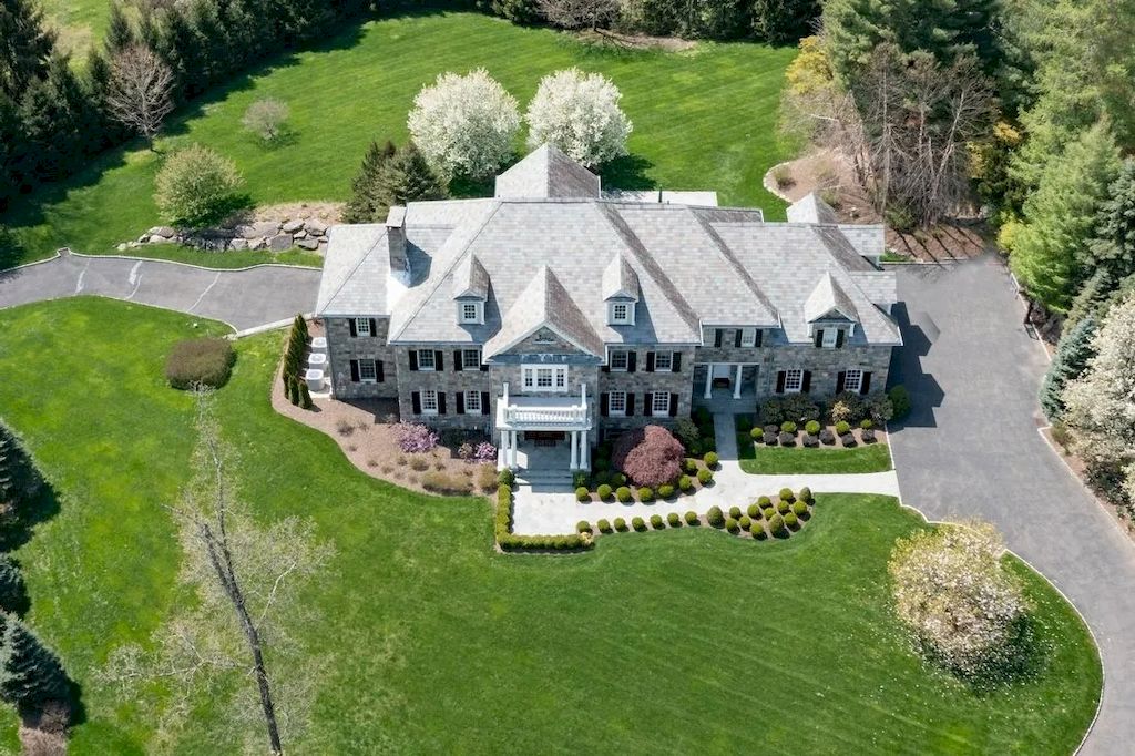 Connecticut Exquisite Stone Georgian Estate with Exceptional Architectural Detailing on Market for $5,995,000