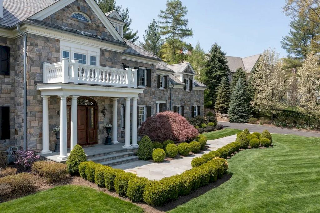 Connecticut Exquisite Stone Georgian Estate with Exceptional Architectural Detailing on Market for $5,995,000