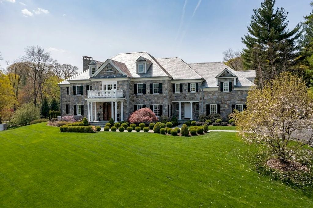 Connecticut Exquisite Stone Georgian Estate with Exceptional Architectural Detailing on Market for $5,995,000