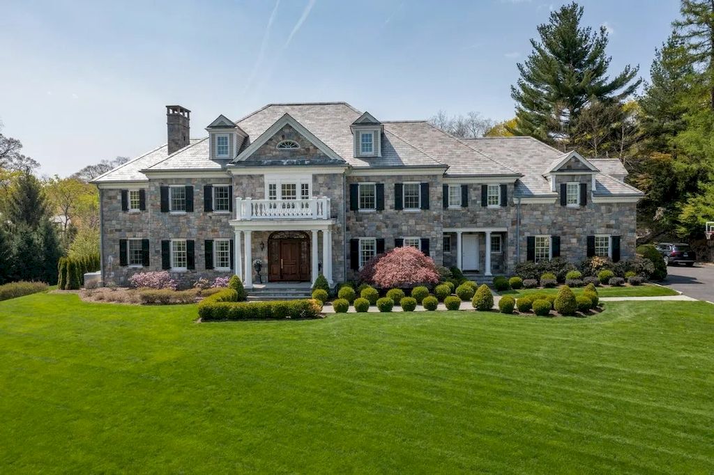 Connecticut Exquisite Stone Georgian Estate with Exceptional Architectural Detailing on Market for $5,995,000