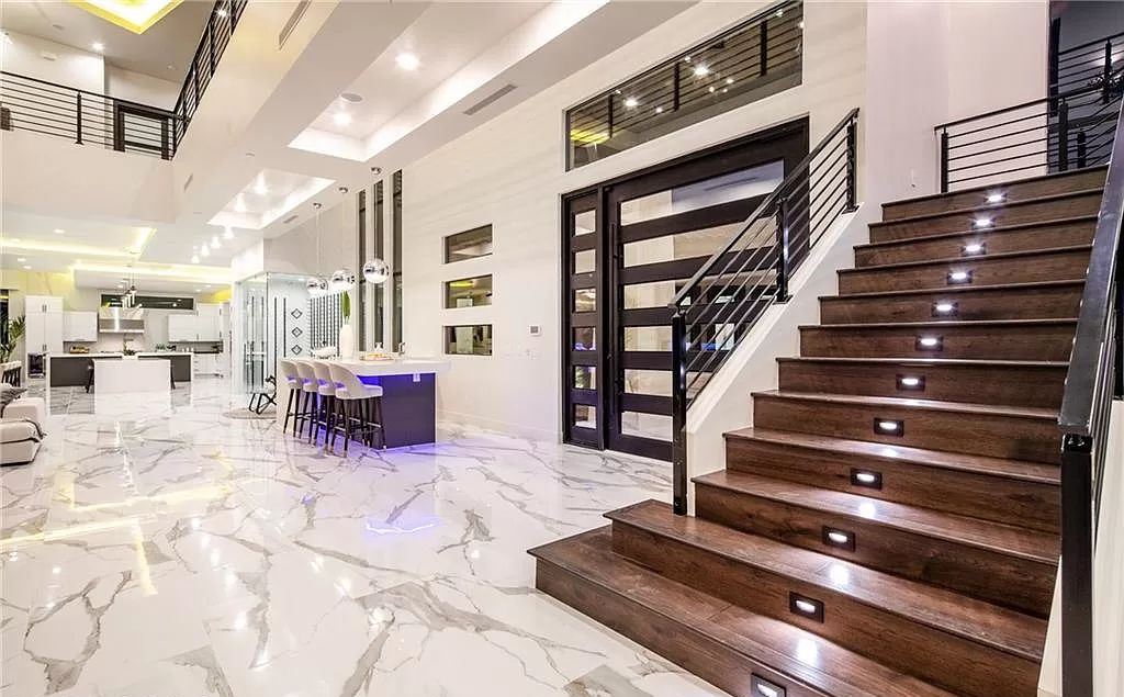 This $6,950,000 newly constructed residence in Nevada exemplifies modern elegance