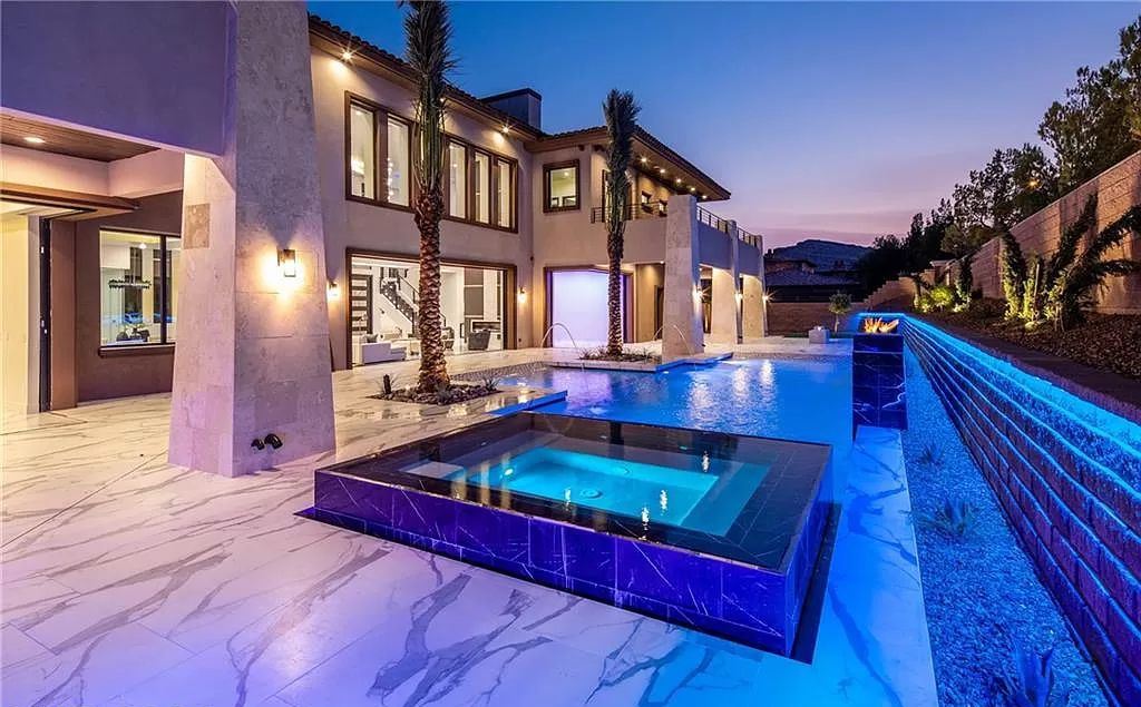 This $6,950,000 newly constructed residence in Nevada exemplifies modern elegance