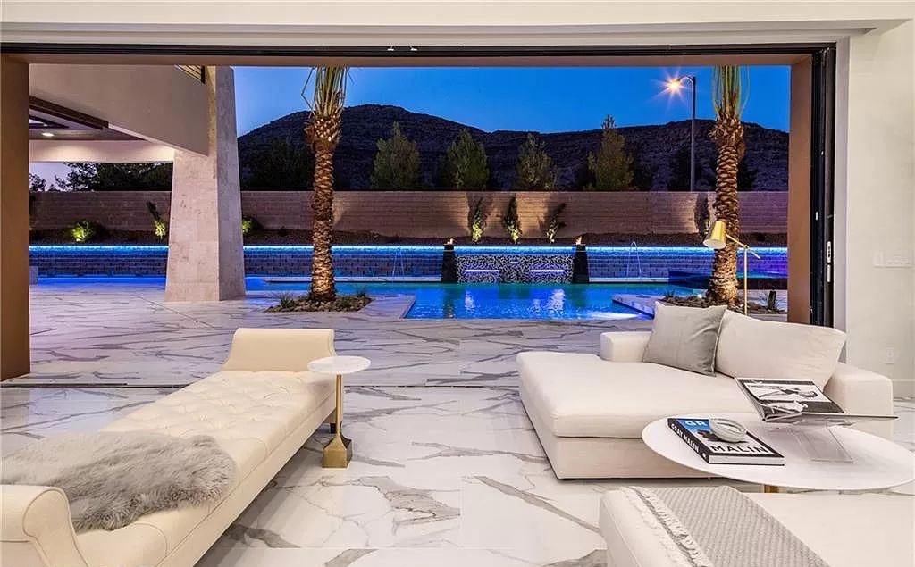 This $6,950,000 newly constructed residence in Nevada exemplifies modern elegance