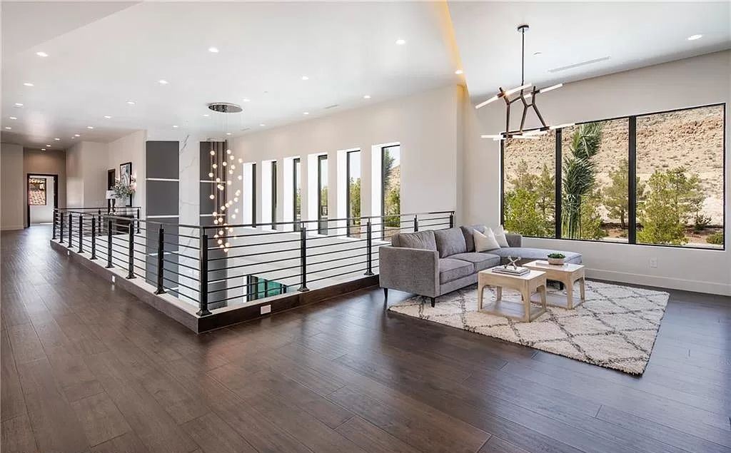 This $6,950,000 newly constructed residence in Nevada exemplifies modern elegance