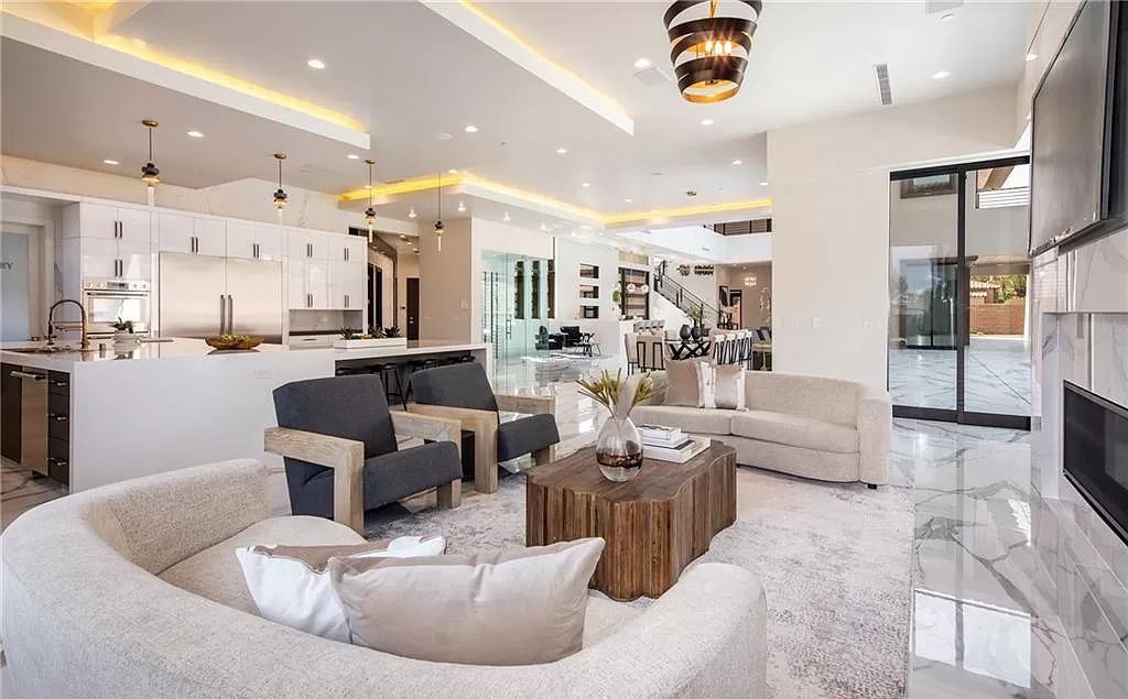 This $6,950,000 newly constructed residence in Nevada exemplifies modern elegance