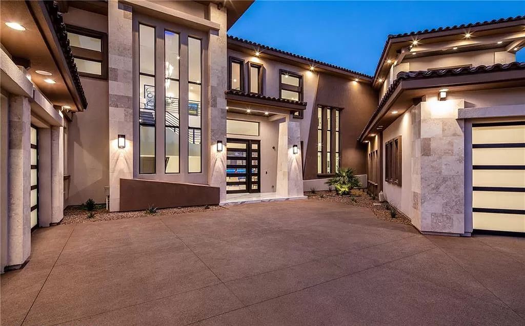 This $6,950,000 newly constructed residence in Nevada exemplifies modern elegance