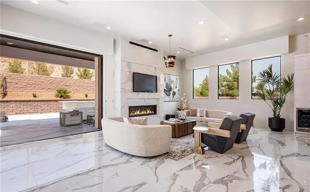 This $6,950,000 newly constructed residence in Nevada exemplifies modern elegance