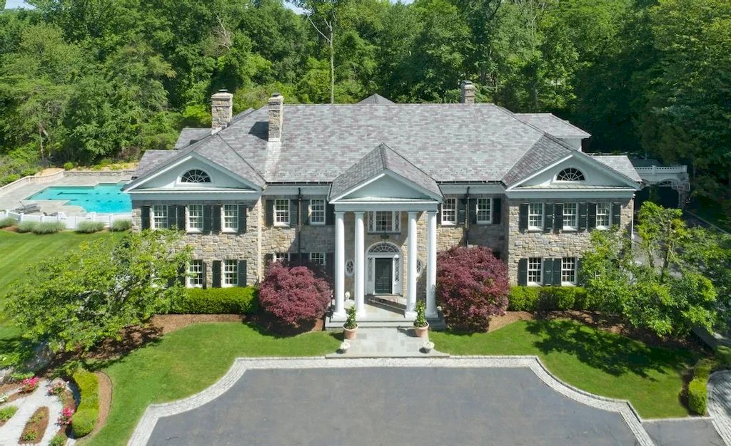 Elegant Georgian Style Home in Connecticut Showcases Exceptional Craftsmanship and Details Offered at $6,450,000