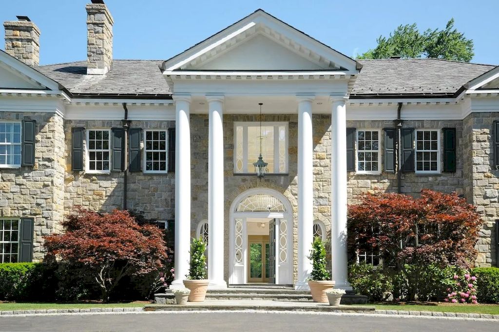 Elegant Georgian Style Home in Connecticut Showcases Exceptional Craftsmanship and Details Offered at $6,450,000
