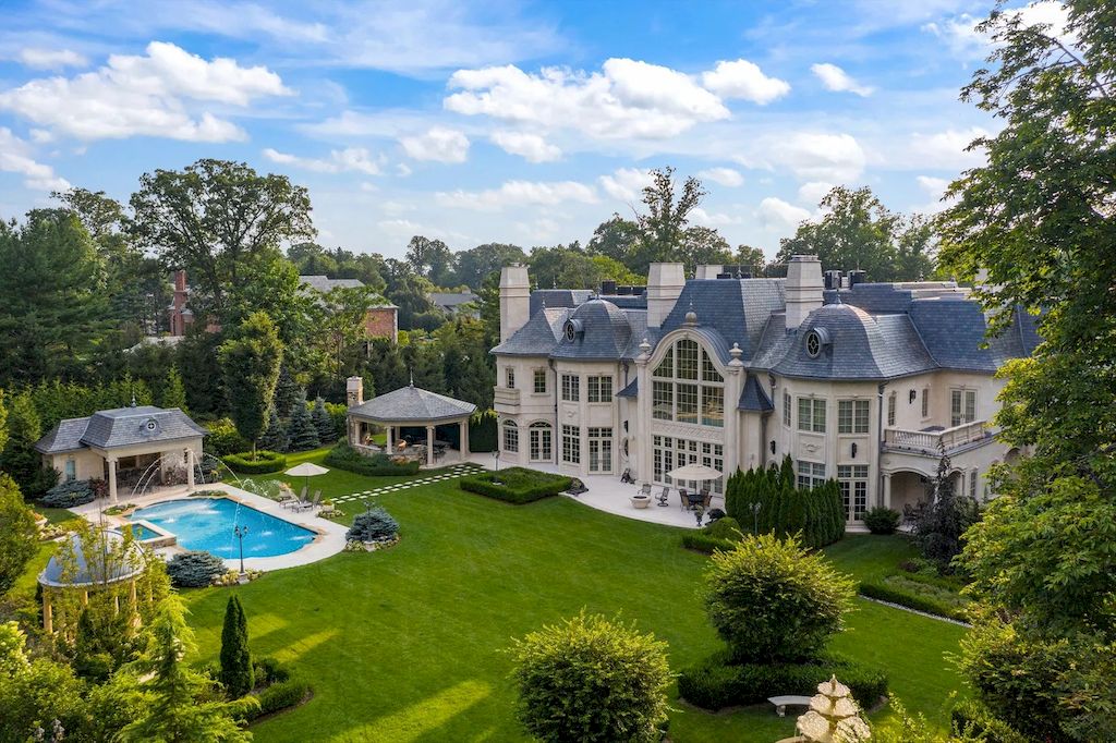 New Jersey Magnificent French-inspired Limestone Manor Listed for $25,000,000