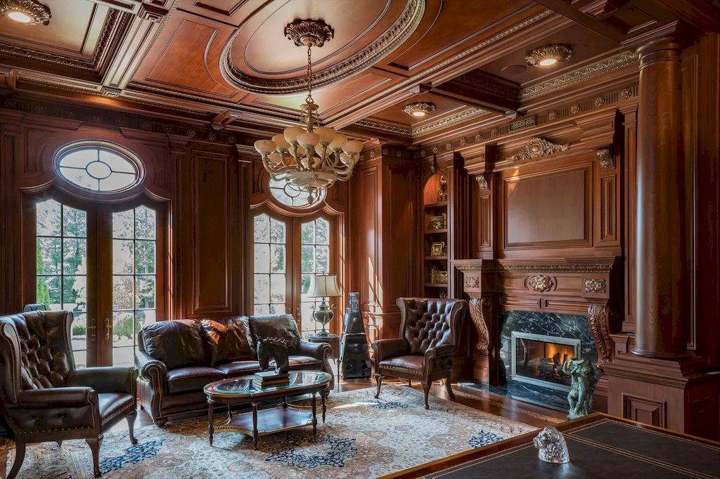 New Jersey Magnificent French-inspired Limestone Manor Listed for $25,000,000