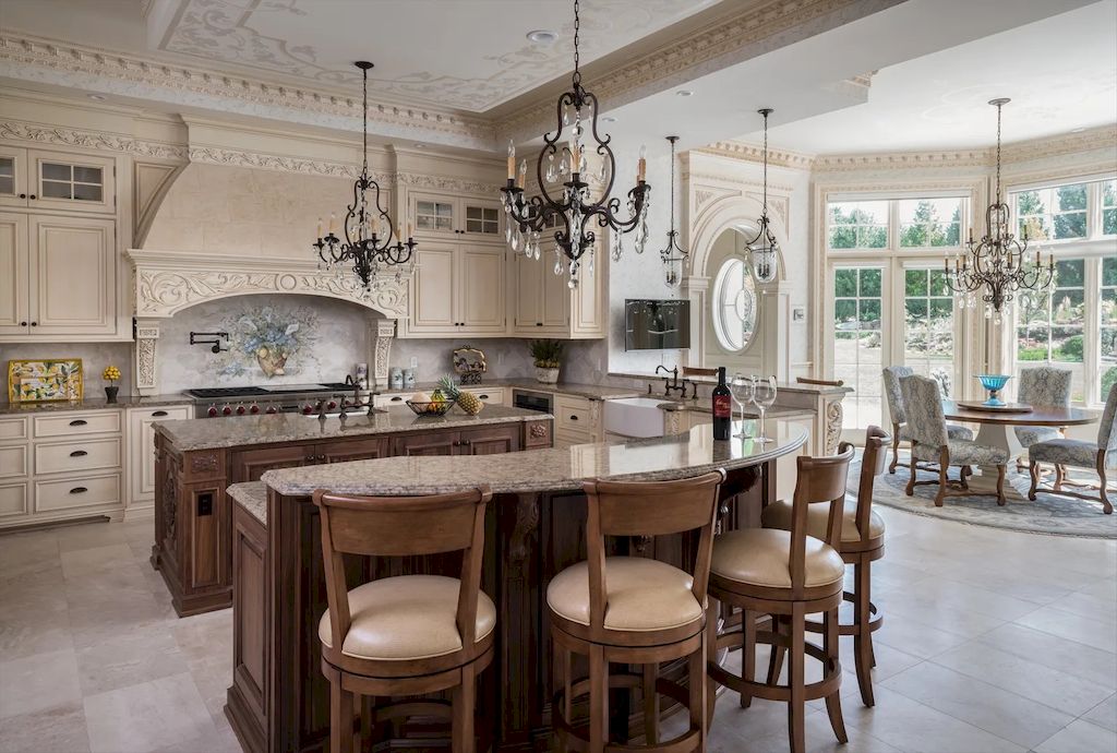 New Jersey Magnificent French-inspired Limestone Manor Listed for $25,000,000
