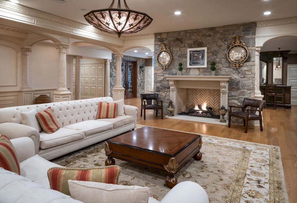 New Jersey Magnificent French-inspired Limestone Manor Listed for $25,000,000