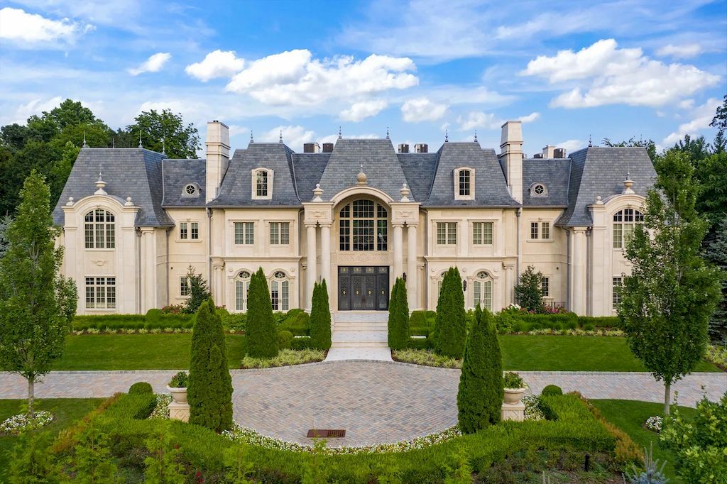 New Jersey Magnificent French-inspired Limestone Manor Listed for $25,000,000